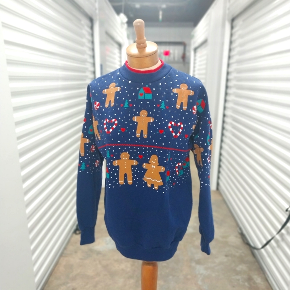 Vintage Christmas Gingerbread Sweater